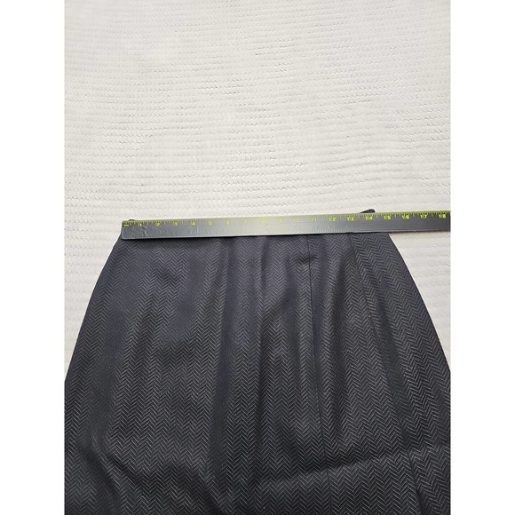 Harve Benard Skirt Womens 8 100% Wool Gray & Dark Blue Patterned - Picture 3 of 7